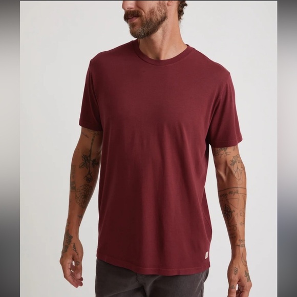 NWT Marine Layer Signature Crew Tee Tawny Port 2XL - Picture 1 of 8